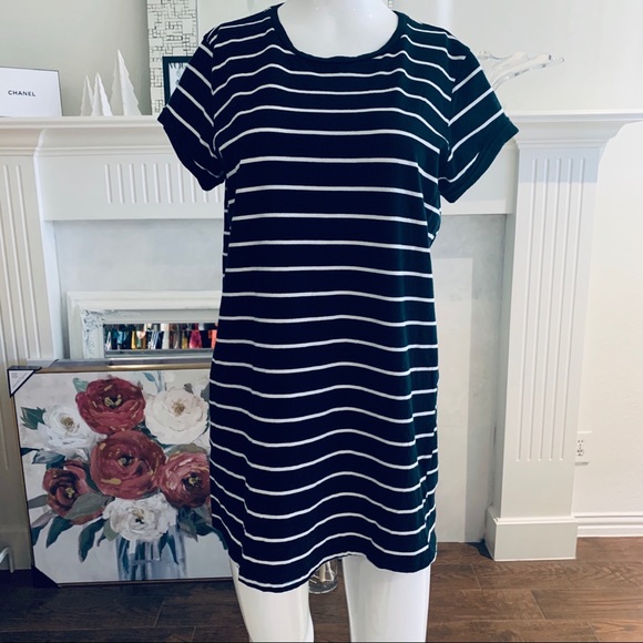 LULU’S CAFE SOCIETY STRIPED SHIRT DRESS CASUAL DRESS - Picture 15 of 15